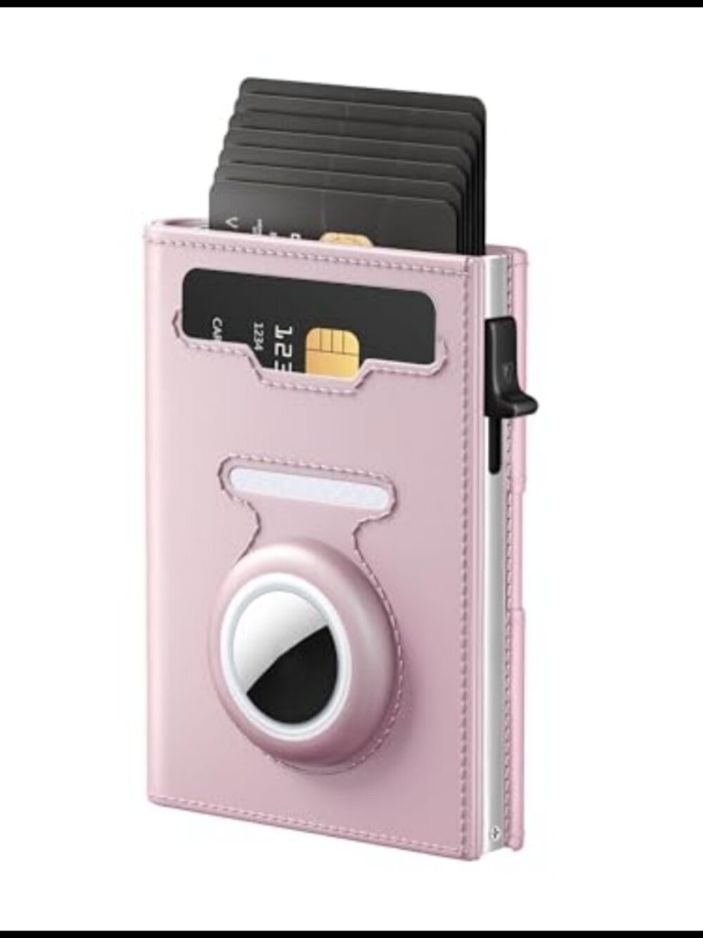 RFID Wallet for Women with AirTag Holder - Slim Small Trifold Wallets